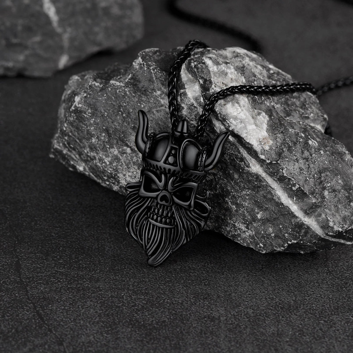 FaithHeart Vintage Viking Odin Pendant Necklace for Men Women