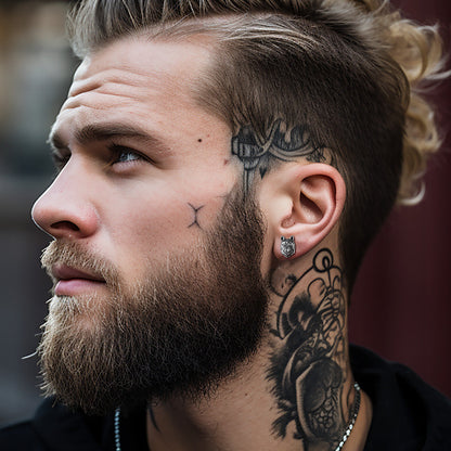 Norse Viking Wolf Stud Earrings For Men