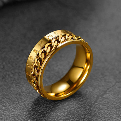 Viking Spinner Fidget Anxiety Ring for Men Women
