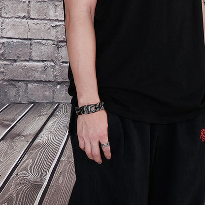 Skull Clasp Cuban Bracelet