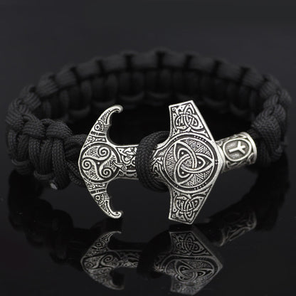 Odin Rune Bead Thor Hammer Mjolnir Bracelet