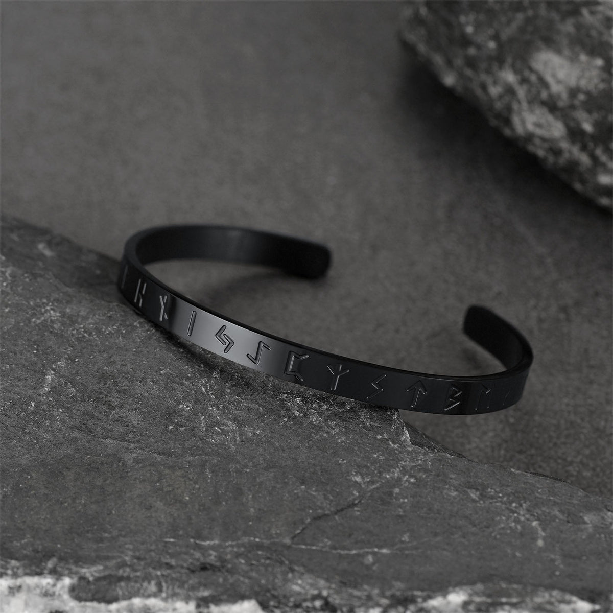 Norse Viking Runes Bangle Cuff Bracelet For Men