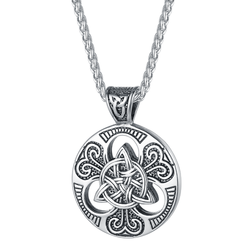 Vintage Celtic  Knot Necklace Amulet Pendant for Men