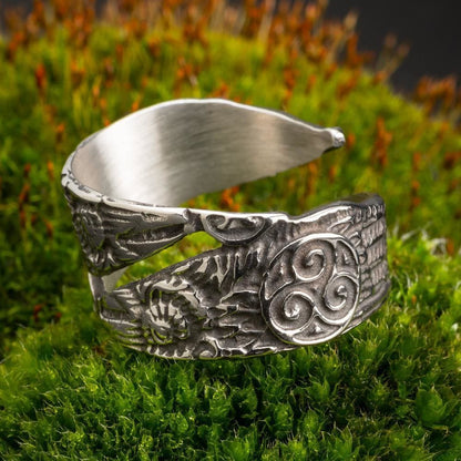 Vintage Nordic Raven Adjustable Ring