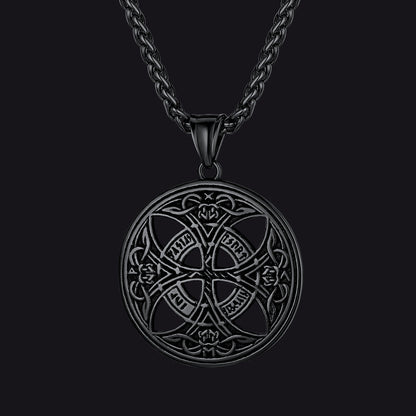 Viking Celtic Love Knot Necklace With Rune