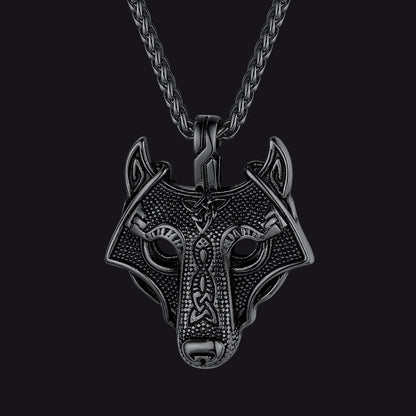 Norse Viking Celtic Wolf Necklace Amulet Jewelry For Men