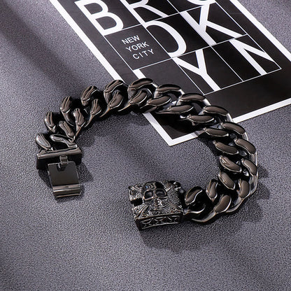 Skull Clasp Cuban Bracelet