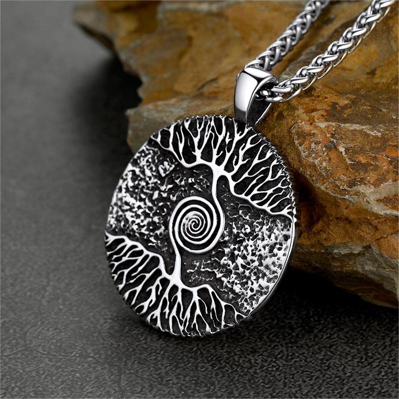 Viking Tree of Life Pendant Necklace for Men